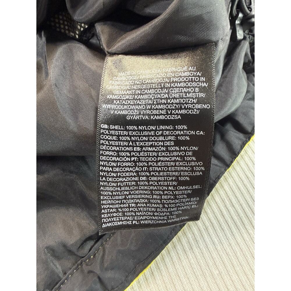 The North Face DryVent Rain Jacket Mens Large Black Yellow Hooded Waterproof - Picture 6 of 7